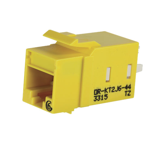 Ortronics OR-KT2J6-44 CAT 6 Keystone Jack, Yellow Ortronics OR-KT2J6-44