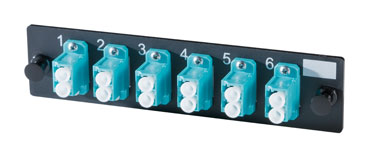 Ortronics OR-OFP-LCD12LC LC Adapter Plate, 12 Fibers, Aqua Ortronics OR-OFP-LCD12LC