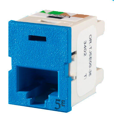 Ortronics OR-TJ5E00-36 Blue Category 5e Snap in Connector, TracJack Ortronics OR-TJ5E00-36