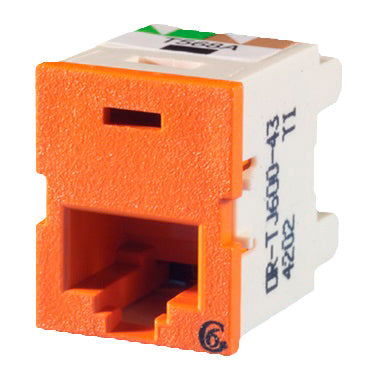 Ortronics OR-TJ600-43 Orange Category 6 Snap in Connector, TracJack Ortronics OR-TJ600-43