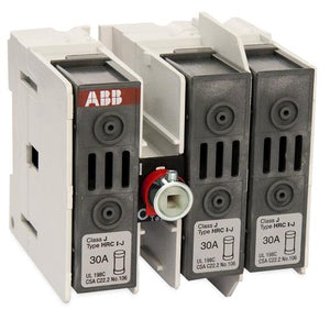 ABB OS30FAJ12 Disconnect Switch, Fused, 30A, 3P, 600VAC, Base/DIN Rail Mount ABB OS30FAJ12