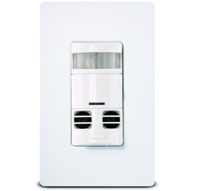 Leviton OSSMT-GDW Occupancy Sensor, Multi-sensing, Wall Mount, 180° Leviton OSSMT-GDW