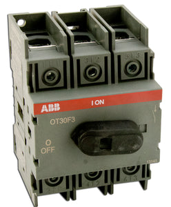 ABB OT30F3 Non-Fused Disconnect, 30 Amp, 3-Pole  ABB OT30F3