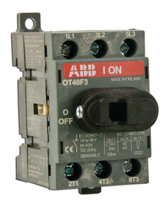 ABB OT40F3 Disconnect switch, Non-Fused, 40A, 3P, 690VAC, Front Operated ABB OT40F3