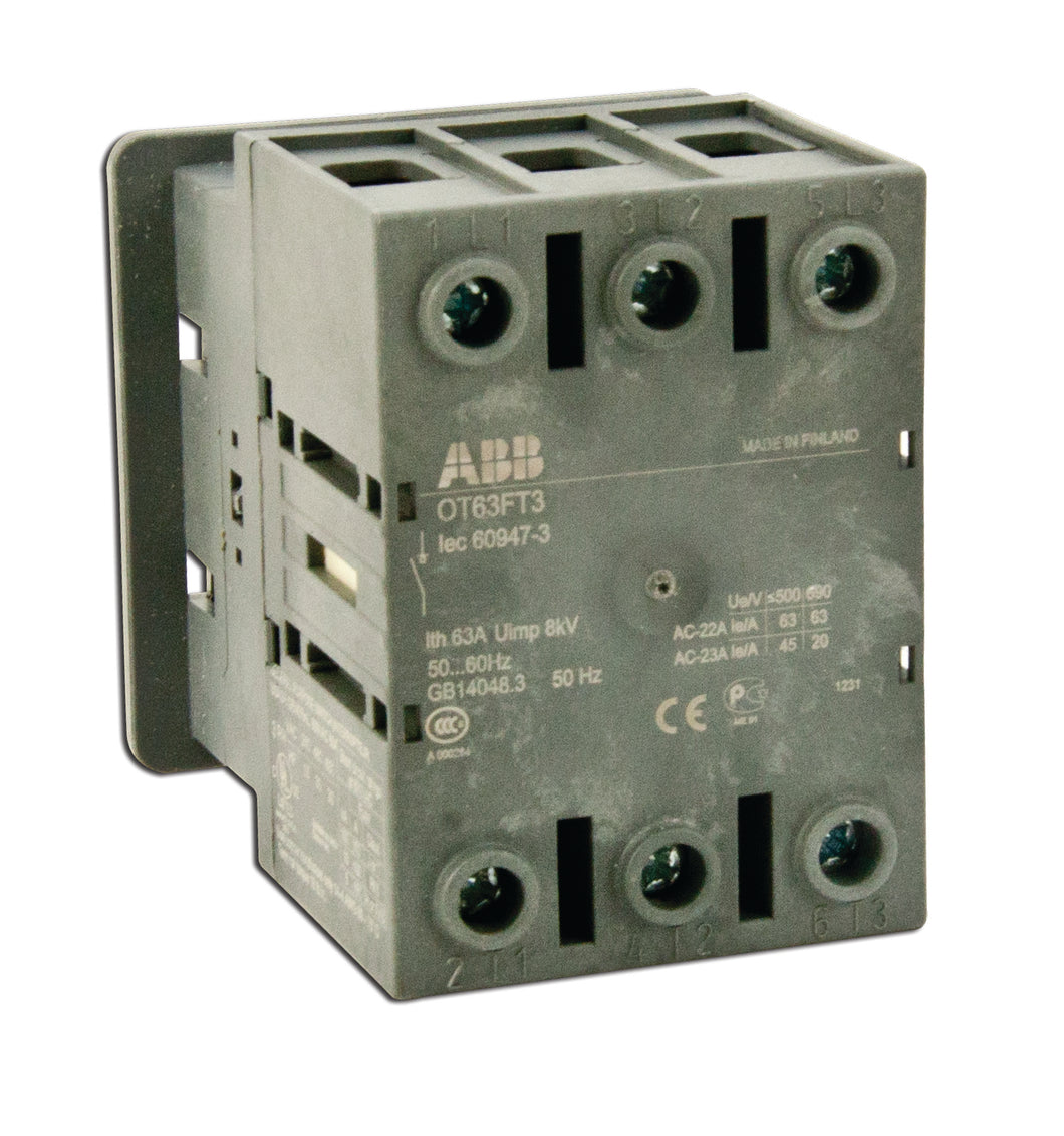 ABB OT80FT3 Disconnect switch, Non-Fused, 80A, 3P, 690VAC, Front Operated ABB OT80FT3