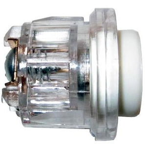Nutone PB18WHCL Pushbutton, 10V-24V, Unlighted, Clear/White, 13/16" Round Nutone PB18WHCL