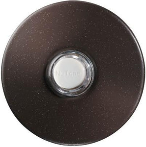 Nutone PB41LBR Pushbutton, Illuminated, 24VAC/DC, Diameter: 2-1/2", Bronze Nutone PB41LBR