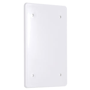 Hubbell-TayMac PBC100WH 1-Gang Weatherproof Cover, Plastic, Blank, White Hubbell-TayMac PBC100WH