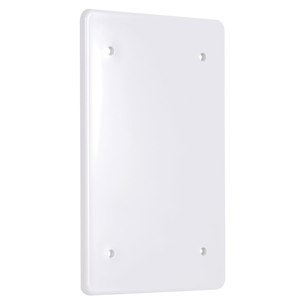 Hubbell-TayMac PBC100WH 1-Gang Weatherproof Cover, Plastic, Blank, White Hubbell-TayMac PBC100WH