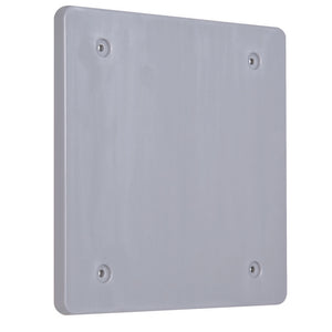 Hubbell-TayMac PBC200GY Weatherproof Cover, 2-Gang, Type: Blank with Gasket, Non-Metallic Hubbell-TayMac PBC200GY