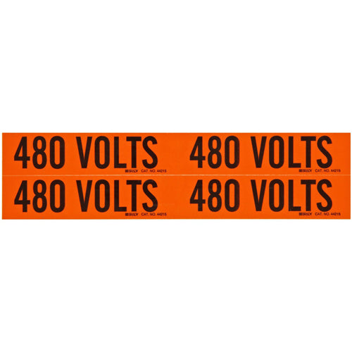 Panduit PCV-480BY Voltage Marker, Vinyl, 480V Panduit PCV-480BY