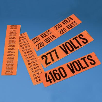 Panduit PCV-FACY Voltage Marker, Vinyl, 'FIRE ALARM', 2.2 Panduit PCV-FACY