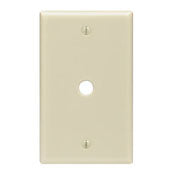 Leviton PJ11-GY Telephone/Cable Wallplate, 1-Gang, .406
