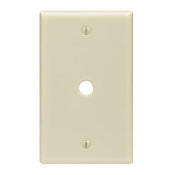 Leviton PJ11-I Phone/Cable Wallplate, 1-Gang, .406" Hole, IV Nylon, Midway Leviton PJ11-I