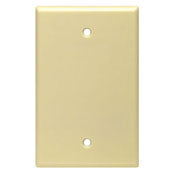 Leviton PJ13-T Blank Wallplate, 1-Gang, Nylon, Lt. Almond, Midway Leviton PJ13-T