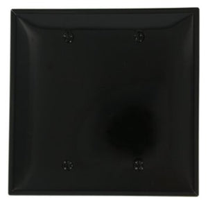 Leviton PJ23-E Blank Wallplate, 2-Gang, Nylon, Black, Midway Leviton PJ23-E
