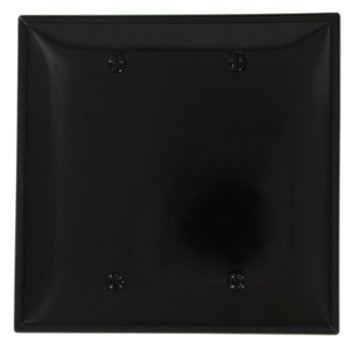 Leviton PJ23-E Blank Wallplate, 2-Gang, Nylon, Black, Midway Leviton PJ23-E