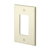 Leviton PJ26-T Decora Wallplate, 1-Gang, Nylon, Light Almond, Midway Leviton PJ26-T