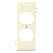 Leviton PSC8-I Sectional Wallplate, Duplex, Center Section, Nylon, Ivory Leviton PSC8-I