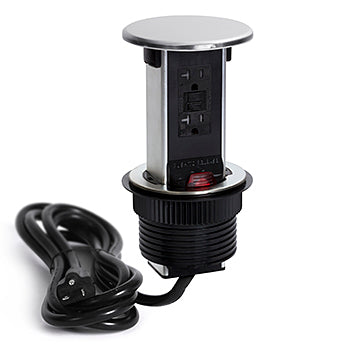 Lew PUR20-S Round Countertop Two 20A Power Pop Up Lew PUR20-S