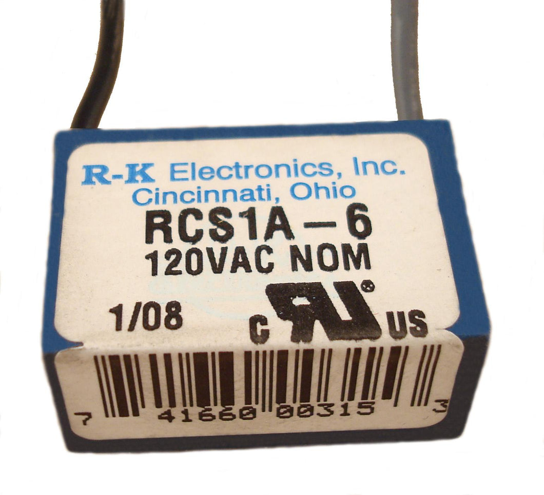 R-K Electronics RCS1A-6 Surge Protection, 1PH, Varistor, 220 Ohms, 120VAC, 6 