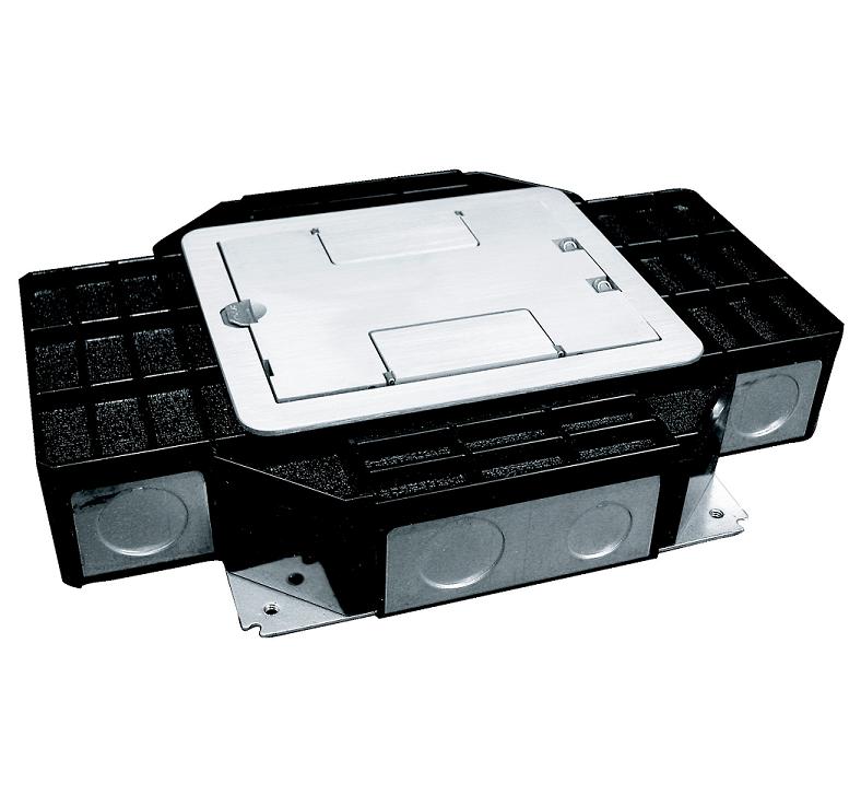 Wiremold RFB4-SS Combination Box, 4-Compartment, Depth: 2-7/16