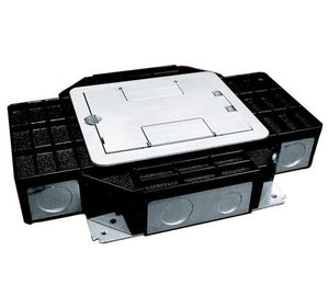 Wiremold RFB4 Combination Box, 4-Compartment, Depth: 3-7/16", Metallic Wiremold RFB4