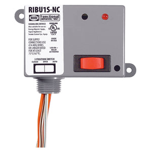 Functional Devices RIBU1S-NC Relay, Pilot Control, 10A, 120 VAC, Enclosed     Functional Devices RIBU1S-NC
