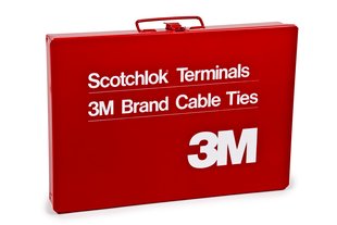 3M Red-Terminal-Box Metal Case, Plastic Insert Tray, Red 3M Red-Terminal-Box