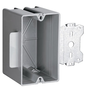 Pass & Seymour S1-18-S50 PL BX 1G 18 CU IN W/QC OFFSET BRKT- GY Pass & Seymour S1-18-S50