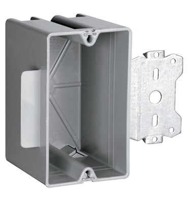 Pass & Seymour S1-18-S50 PL BX 1G 18 CU IN W/QC OFFSET BRKT- GY Pass & Seymour S1-18-S50