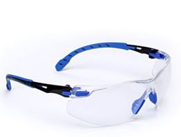 3M S1101SGAF SolusProtective Eyewear, Anti-Fog Clear Lens, Blue/Black Frame 3M S1101SGAF