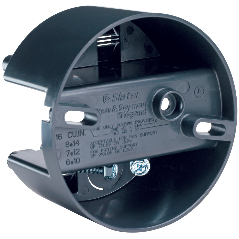 Pass & Seymour S116-FAN Pl Bx Rnd Ceil 16 Cu In (m24) Pass & Seymour S116-FAN