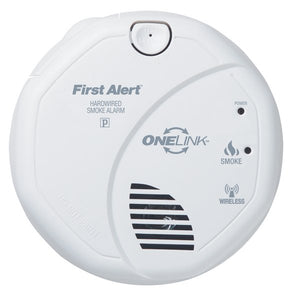 BRK-First Alert SA520B OneLink Smoke Alarm, 120V AC, Hardwired, White BRK-First Alert SA520B