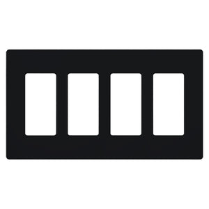 Lutron SC-4-MN Dimmer/Fan Control Wallplate, 4-Gang, Midnight Lutron SC-4-MN