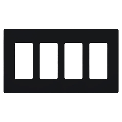 Lutron SC-4-MN Dimmer/Fan Control Wallplate, 4-Gang, Midnight Lutron SC-4-MN