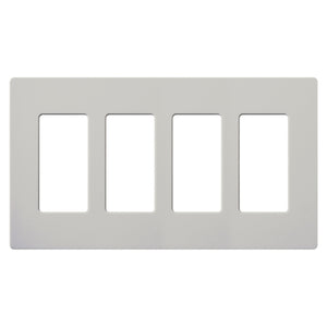 Lutron SC-4-PD Dimmer/Fan Control Wallplate, 4-Gang, Palladium Lutron SC-4-PD