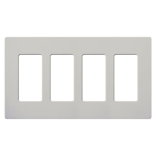 Lutron SC-4-PD Dimmer/Fan Control Wallplate, 4-Gang, Palladium Lutron SC-4-PD