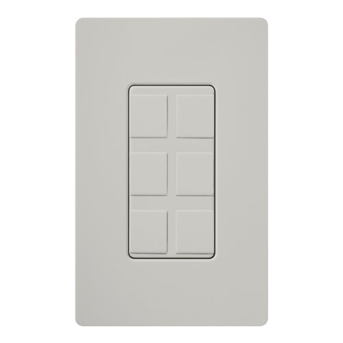 Lutron SC-6PF-PD Wallplate Insert, 6-Port, Multimedia, Palladium Lutron SC-6PF-PD