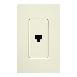 Lutron SC-PJ-BI 1-Gang Telephone Jack, Biscuit Lutron SC-PJ-BI