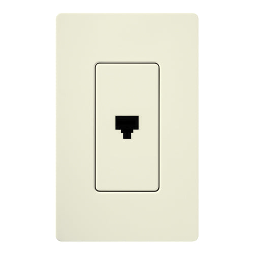 Lutron SC-PJ-BI 1-Gang Telephone Jack, Biscuit Lutron SC-PJ-BI