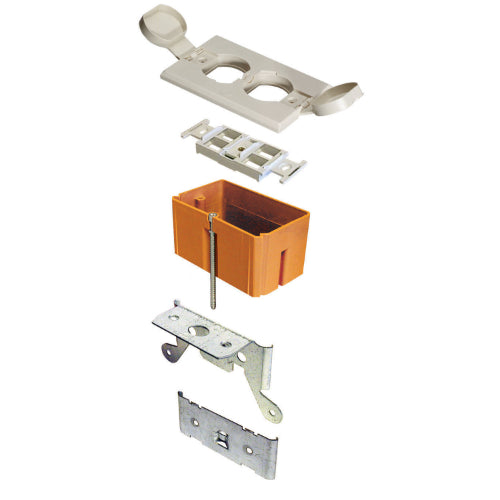 Carlon SC100FBWC Low Volt Adjust Floorbox - White Carlon SC100FBWC