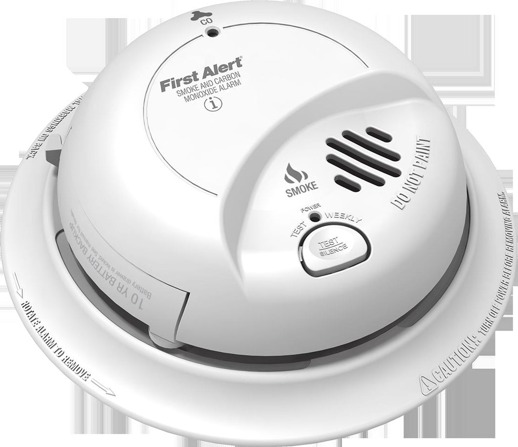 BRK-First Alert SC9120LBL Carbon Monoxide & Smoke Alarm, 120V AC, 9V Battery Backup BRK-First Alert SC9120LBL