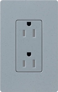 Lutron SCRS-15-TR-BG Tamper Resistant Receptacle, 15A, 125V, Bluestone Lutron SCRS-15-TR-BG