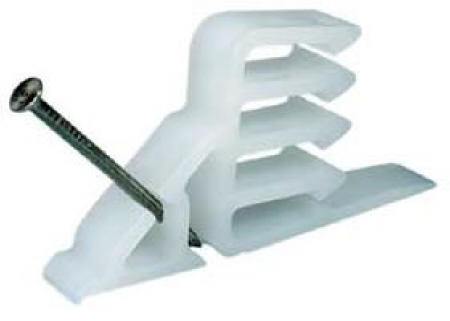 3M SI-1 Cable Stacker, Nail-On, Plastic, White 3M SI-1