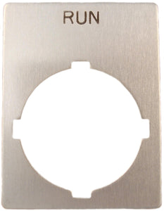 ABB SK-615-552-29 22mm Legend Plate, Run, Modular ABB SK-615-552-29