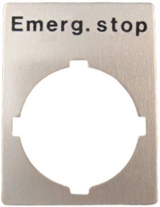 ABB SK 615 552-15 22mm Legend Plate, Emergency Stop, Modular ABB SK 615 552-15