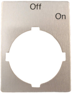 ABB SK 615 552-53 22mm Legend Plate, Off-On, Modular ABB SK 615 552-53
