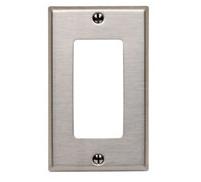 Leviton SO26 Decora Wallplate, 1-Gang, 302 Stainless Steel, Oversized Leviton SO26