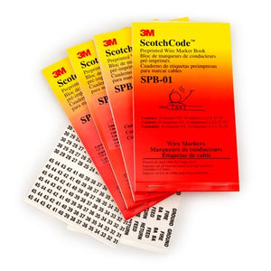 3M SPB-11 Wire Marker Book: 15 Each: 1-30 3M SPB-11